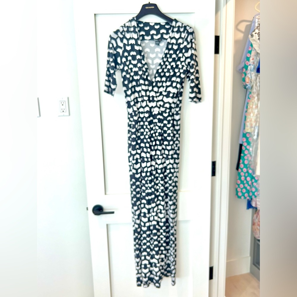 Black and White Maxi Jumpsuit